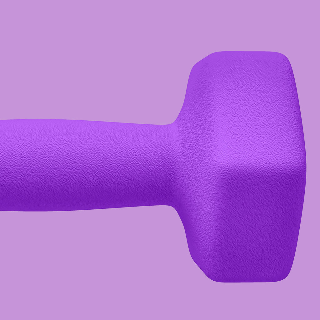 2 x 4kg Hexagonal Dumbbells Weights Set with Non-Slip Grip for Home Gym Workout in Purple by SPORTNOW-5